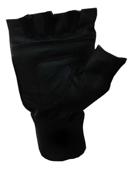 Imagen de Guantes Para Pesas Con Muñequera - Negro - Lisa - M