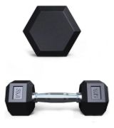 Imagen de Mancuerna Hexagonal 2.5 Kg Cuacho Macizo  Negro