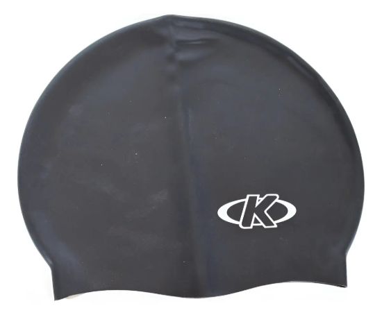 Imagen de Gorra Natacion Piscina Niño Adulto 100% Silicona  - Negro - Liso - M