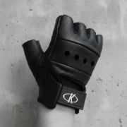 Imagen de Guantes Para Pesas Cuero Fitness Entrenamiento - Negro - Lisa - XL