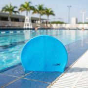 Imagen de Gorra Natacion Piscina Niño Adulto 100% Silicona  - Celeste - Liso - M