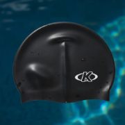 Imagen de Gorra Natacion Piscina Niño Adulto 100% Silicona  - Negro - Liso - M