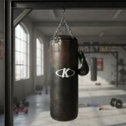 Imagen de Bolsa Boxeo Con Relleno Y Cadena - Negro