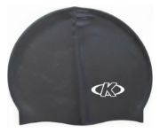 Imagen de Gorra Natacion Piscina Niño Adulto 100% Silicona  - Negro - Liso - M