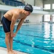 Imagen de Gorra Natacion Piscina Niño Adulto 100% Silicona  - Negro - Liso - M