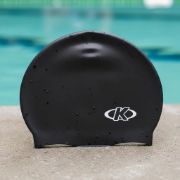 Imagen de Gorra Natacion Piscina Niño Adulto 100% Silicona  - Negro - Liso - M