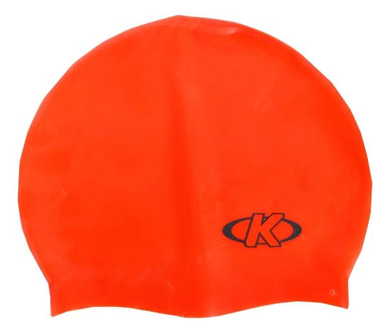 Imagen de Gorra Natacion Piscina Niño Adulto 100% Silicona  - Rojo - Lisa - M