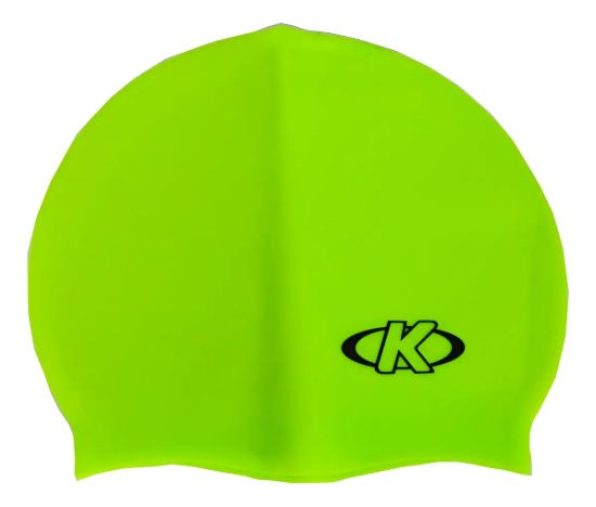 Imagen de Gorra Natacion Piscina Niño Adulto 100% Silicona  - Verde lima - Lisa - M