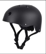 Imagen de Casco Protección Skate Con Anillo Ajustable - Negro - Unico