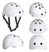 Imagen de Casco Protección Skate Con Anillo Ajustable - Blanco - L