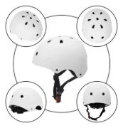 Imagen de Casco Protección Skate Con Anillo Ajustable - Blanco - L