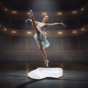 Imagen de Zapatilla Ballet Lona Media Punta  - Blanco - 29 UY