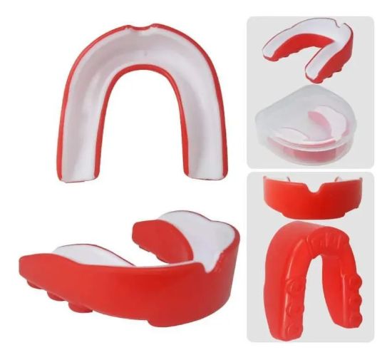 Imagen de Protector Bucal + Estuche Boxeo Hockey Futbol Basket  - Rojo - Sin sabor