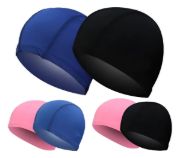 Imagen de Gorra Natacion Piscina Lycra Unisex No Aprieta  - Celeste - Lisa - Universal
