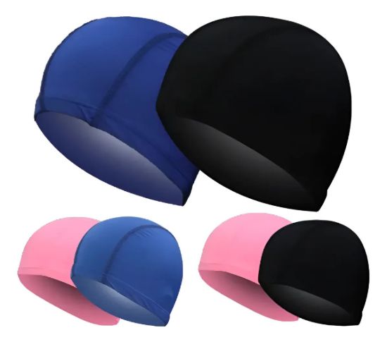 Imagen de Gorra Natacion Piscina Lycra Unisex No Aprieta  - Celeste - Lisa - Universal