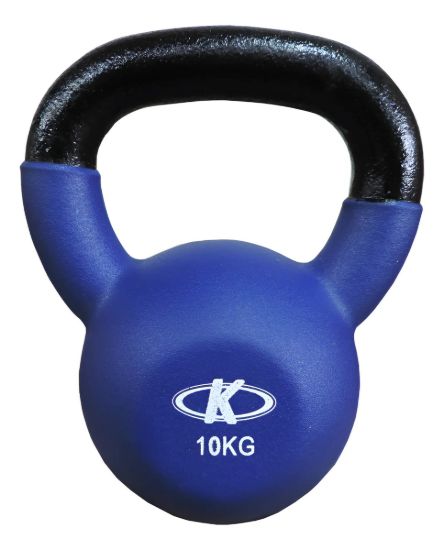 Imagen de Pesa Rusa Hierro Engomado Ketlle Bell 10 Kg  Azul