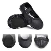Imagen de Zapatilla Danza Ballet Material Pu Excelente Calidad   - Negro - Liso - 35 UY