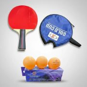 Imagen de Paleta Ping Pong + Funda + Pelotas X3 - Naranja - AN (Anatómico)