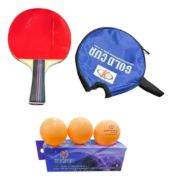 Imagen de Paleta Ping Pong + Funda + Pelotas X3 - Naranja - AN (Anatómico)