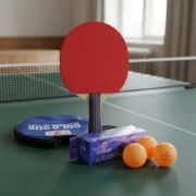 Imagen de Paleta Ping Pong + Funda + Pelotas X3 - Naranja - AN (Anatómico)