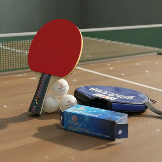 Imagen de Paleta Ping Pong + Funda + Pelotas X3 - Blanco - AN (Anatómico)