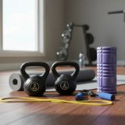 Imagen de Kit Set Entrenamiento Fitness Pilates Pesas N4 Negro