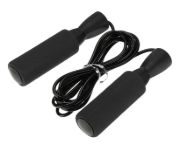 Imagen de Cuerda Para Saltar Mango Neopreno Rulemanes Negro