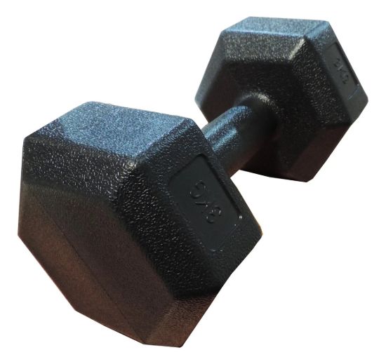Imagen de Mancuerna Hexagonal 1 Kg Revestida Pvc Negro