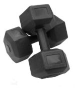 Imagen de Mancuerna Hexagonal 1 Kg Revestida Pvc Negro