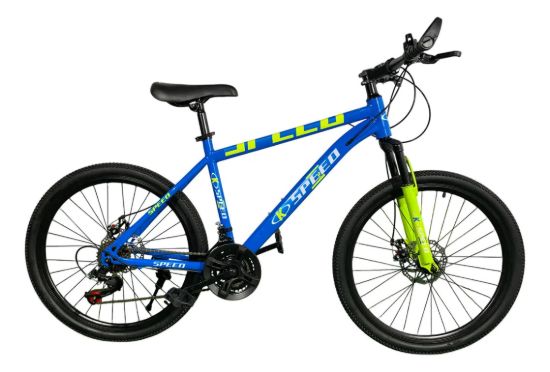 Imagen de Bicicleta Montaña Rodado 26 Freno De Disco 21 Vel - Azul/Verde - M