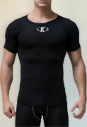 Imagen de Remera Termica Corta Hombre Mujer Deportes Entrenamiento - Negro - Negro - S