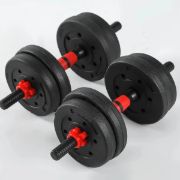 Imagen de Set Mancuernas Ajustable Regulables 20 Kg Juego Kit 3 En 1 Negro