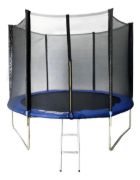 Imagen de Cama Elastica Con Red + Escalera 2.44 Mts Excelente Calidad - Negro - Verde
