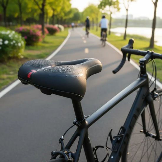 Imagen de Asiento Super Acolchonado Bicicleta Negro 24 Cm 20 Cm