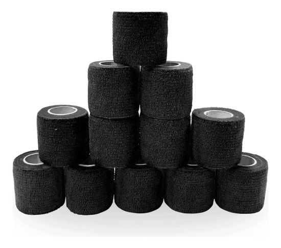 Imagen de Venda Semi Elastica Adhesiva 5 Cm X 4.54 Mts Pack 12 Uds - Negro