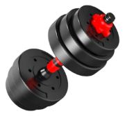 Imagen de Set 2 Mancuernas + Barra 3 En 1  30 Kgs Demstore Negro