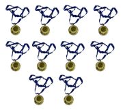 Imagen de Medalla Trofeo Premiacion Hierro Con Correa X 10 Unidades - Dorado