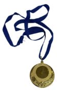 Imagen de Medalla Trofeo Premiacion Hierro Con Correa X 10 Unidades - Dorado