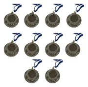 Imagen de Medalla Trofeo Premiacion Hierro Con Correa X 10 Unidades - Plata