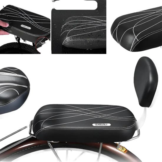 Imagen de Asiento Bici Para Niño Con Respaldo Negro 33 Cm 16 Cm