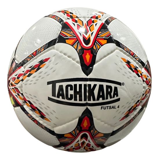 Imagen de Pelota Futsal Tachikara Cocida A Mano Futbol 5 Blanco
