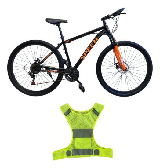 Imagen de Bicicleta K Speed 27.5  Mtb 21 Vel. + Casco Reflectivo - Naranja - M