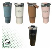 Imagen de Vaso Térmico 900 Ml Con Agarre - Blanco - Lisa
