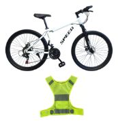 Imagen de Bicicleta K Speed 27.5  Mtb 21 Vel. + Casco Reflectivo - Blanco - M
