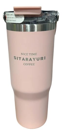 Imagen de Vaso Térmico 900 Ml Con Agarre - Rosa - Lisa