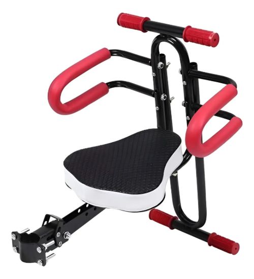 Imagen de Silla De Niño Para Bicicleta Delantera Con Baranda Rojo