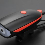 Imagen de Luz Frontal Bicicleta Led - Bocina - Usb - Rojo