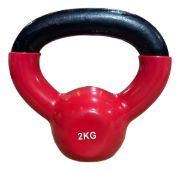 Imagen de Pesa Rusa Hierro Engomado Con Asa 2 Kg Rojo