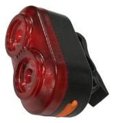Imagen de Luz Trasera Doble Led Usb Bainbow Bicicleta Casco Negro