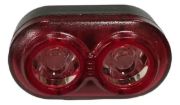 Imagen de Luz Trasera Doble Led Usb Bainbow Bicicleta Casco Negro